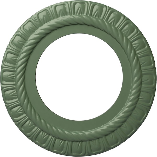 Ekena Millwork Claremont Ceiling Medallion (Fits Canopies up to 7"), 10 5/8"OD x 5 3/4"ID x 1/2"P, Athenian Green CM10CLAGF - main